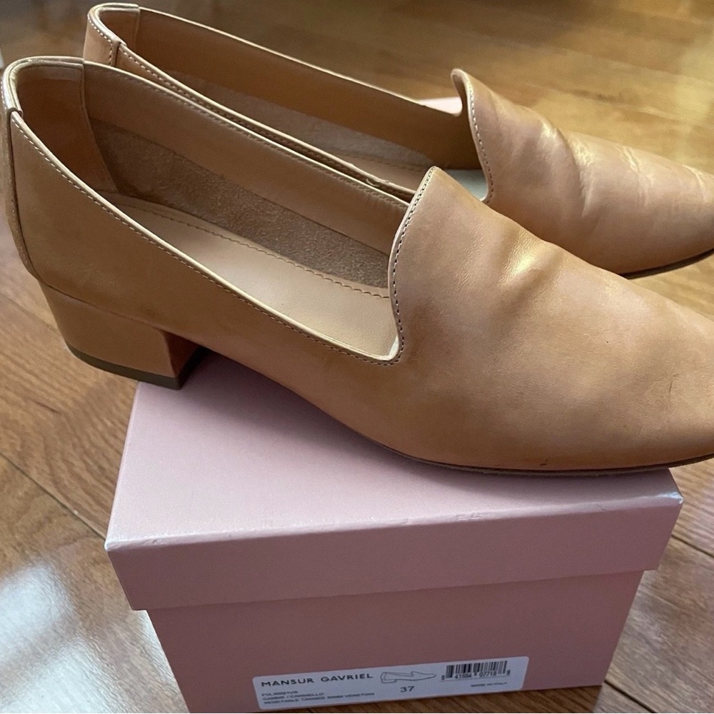 Mansur Gavriel Vegetable Tanned Vachetta Leather Venetian Loafers 6.5 Women